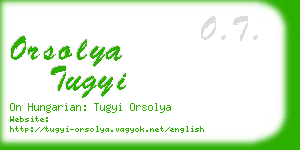 orsolya tugyi business card